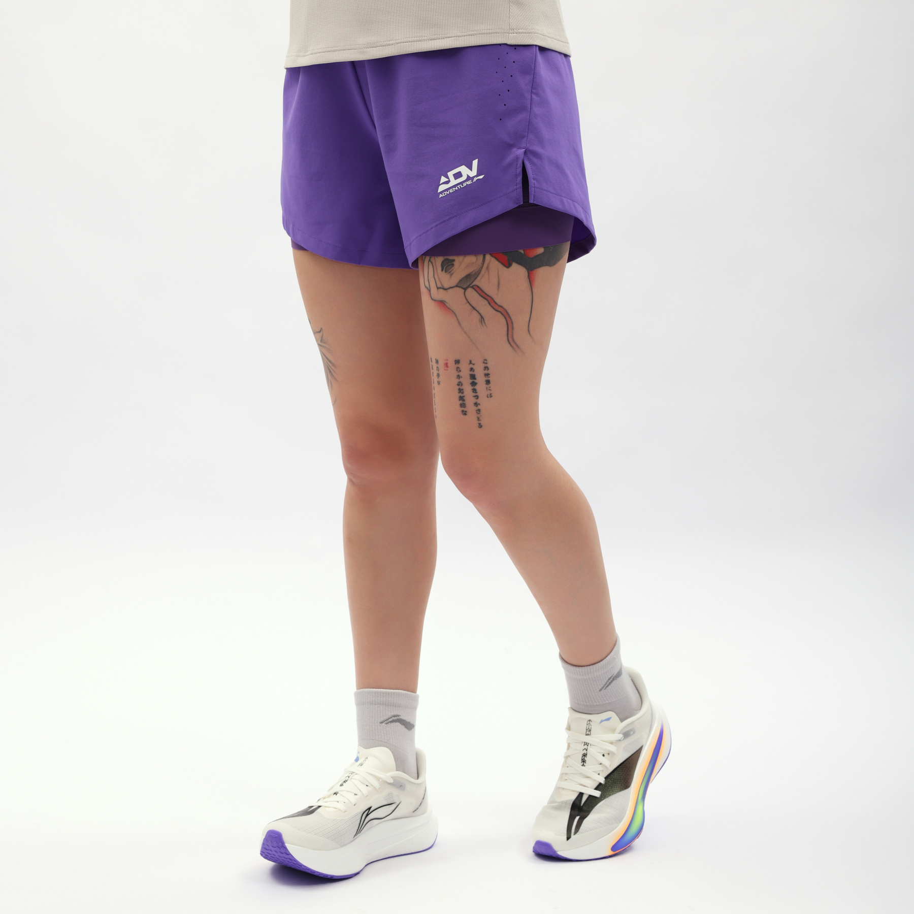 AKSW602-2 Брюки спортивные Trail Running фиолетовый